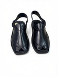 Black Medium Sole Takidar Peshawari Chappal