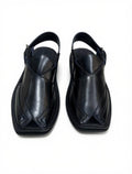 Black Takidar Peshawari Chappal