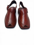 Burgundy Takidar Peshawari Chappal