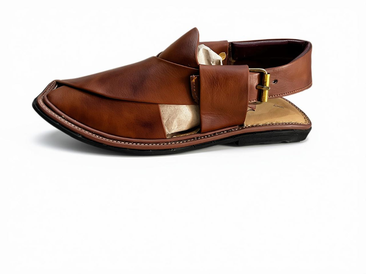 Tan Brown Smart Zalmi Peshawari Chappal