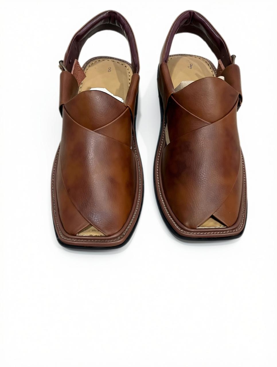 Tan Brown Smart Zalmi Peshawari Chappal
